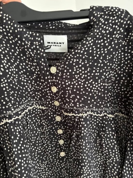 Isabel Marant Tops - Isabel Marant Étoile Douna Blouse in Black/Ecru